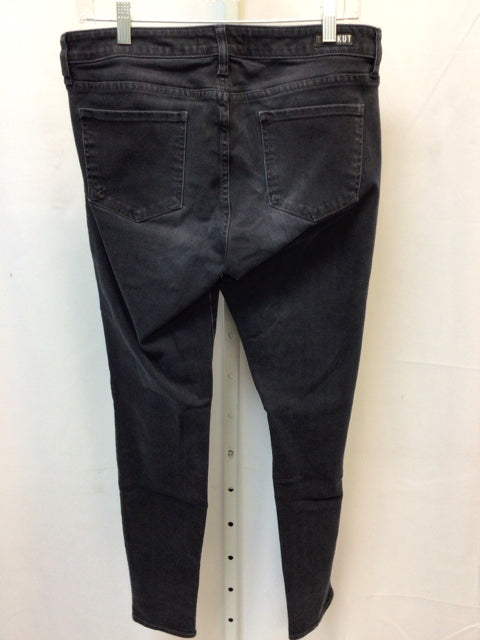 KUT Size 12 Black Denim Designer Jeans