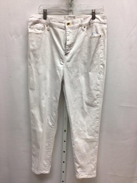 Anne Klein Size 14 White Denim Jeans