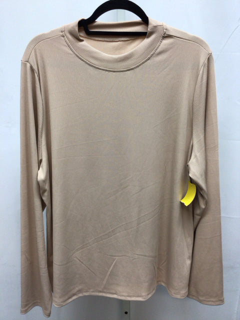 Shein Size 4X Taupe Long Sleeve Top