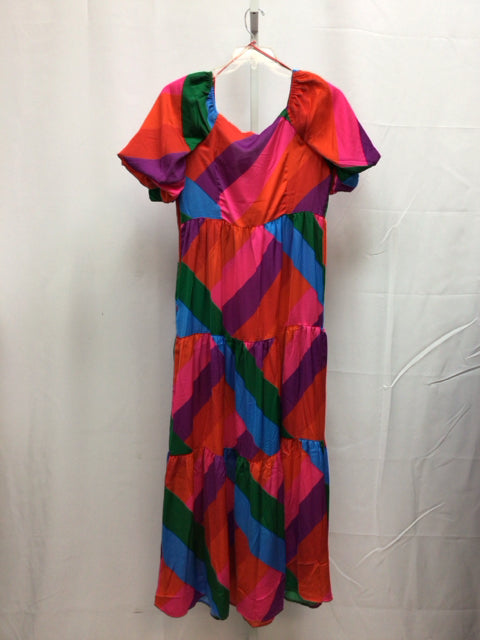 Size Large Skies are blue Red/Multi Maxi Dress
