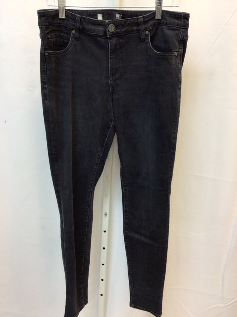 KUT Size 12 Black Denim Designer Jeans