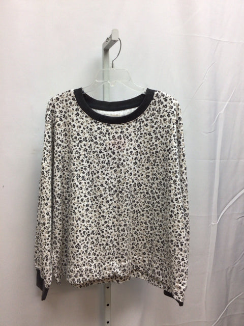 lou & grey Size XLarge White Floral Long Sleeve Top