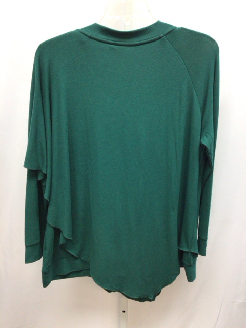 Soft Surroundings Size PL Forest Green Long Sleeve Top