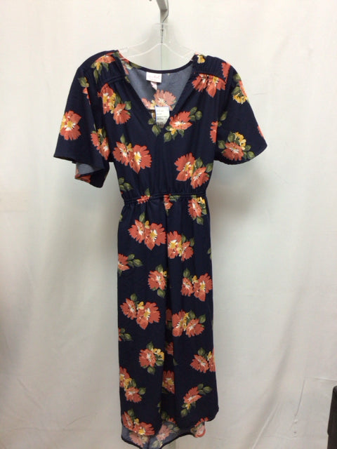Size XXL Navy Floral Maternity Dress