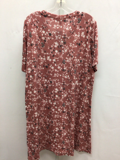 Size 1X Eclair Rust Print Dress