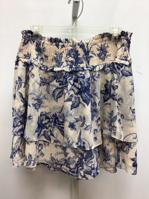 Size Medium Express Tan Floral Skirt