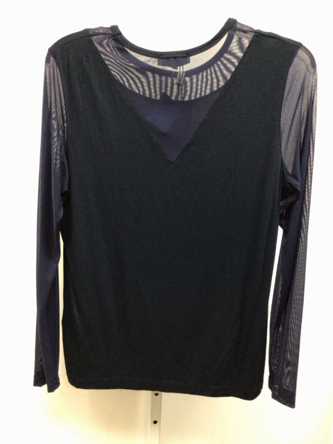 ANATOMIE Size Large Navy Long Sleeve Top