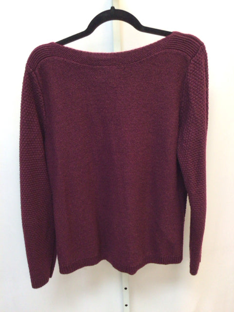 Croft & Barrow Size XL Burgundy Long Sleeve Sweater