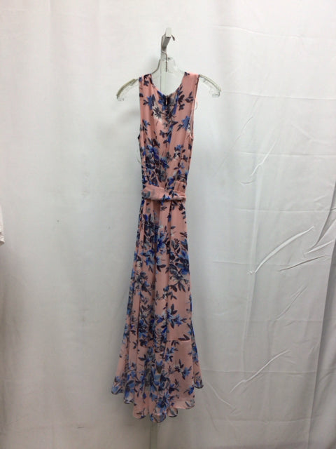 Eliza J Size 6 Pink/Blue Sleeveless Dress