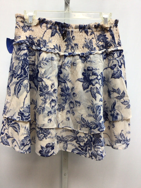 Size Medium Express Tan Floral Skirt