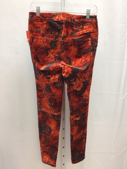 Free People Size 4 Red Floral Pants