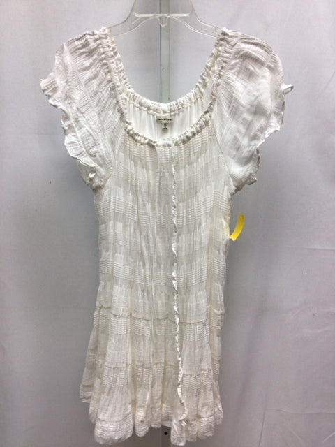 Max Studio Size XL White Short Sleeve Dress