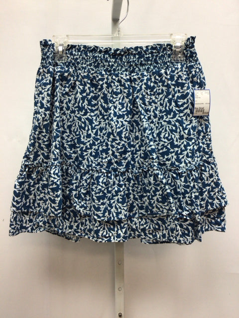 Size Small JCrew White/Teal Skirt