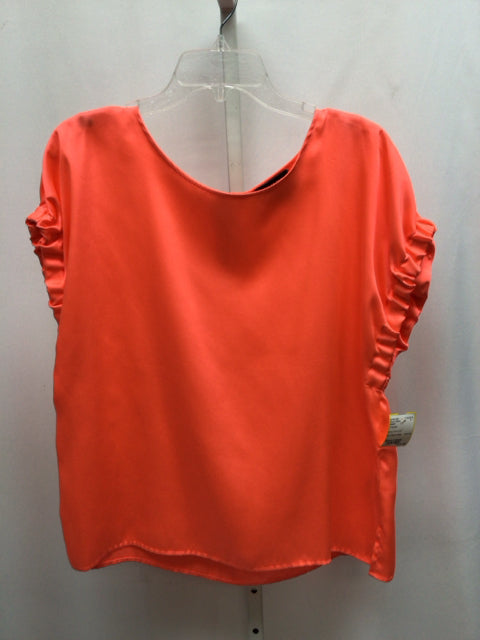 DKNY Size Large Orange Short Sleeve Top