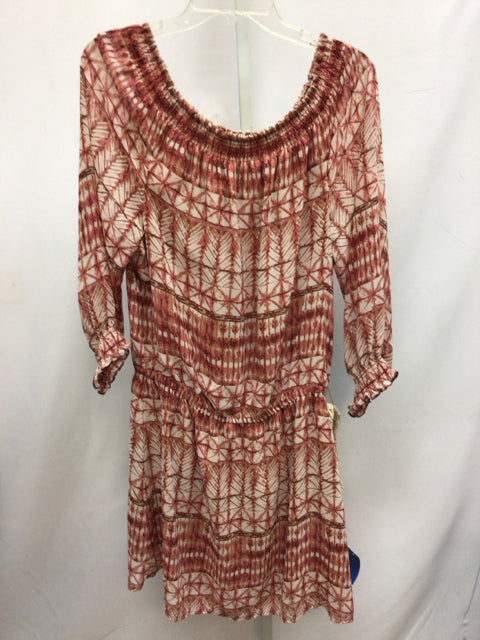 Size Large hinge Pink/Tan Long Sleeve Dress