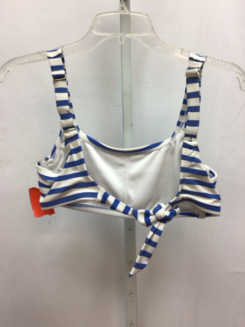 Size XLarge xhilaration Blue/White Swimsuit Top Only