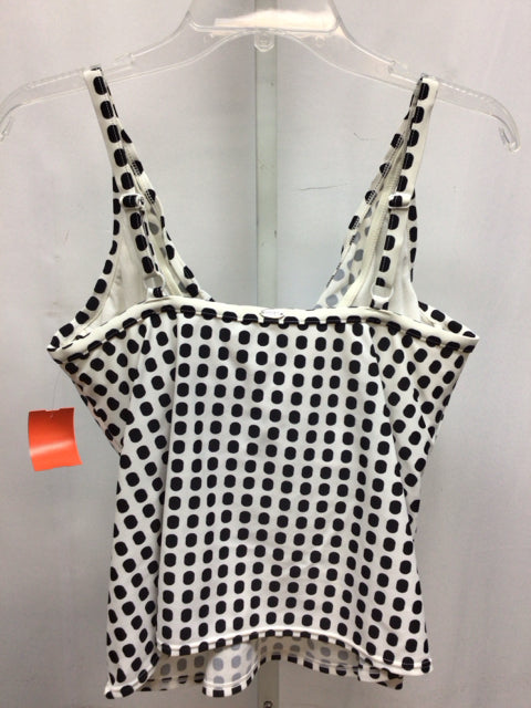 Size Medium White/Black Swimsuit Top Only