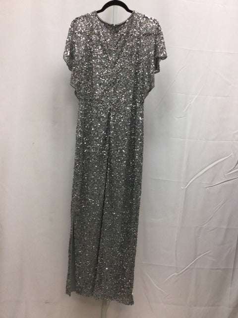 Size 8 adrianna papell Silver Special Occasion