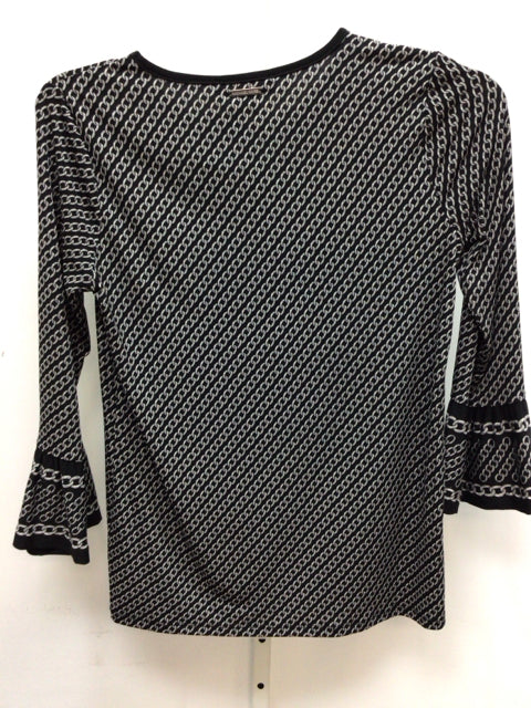 Michael Kors Size Small Black/Gray 3/4 Sleeve Tunic