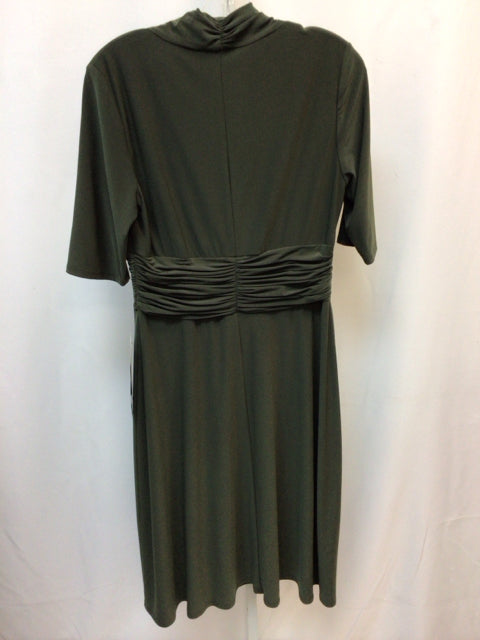 Size 12 Jones Wear Olive 3/4 Sleeve Dress