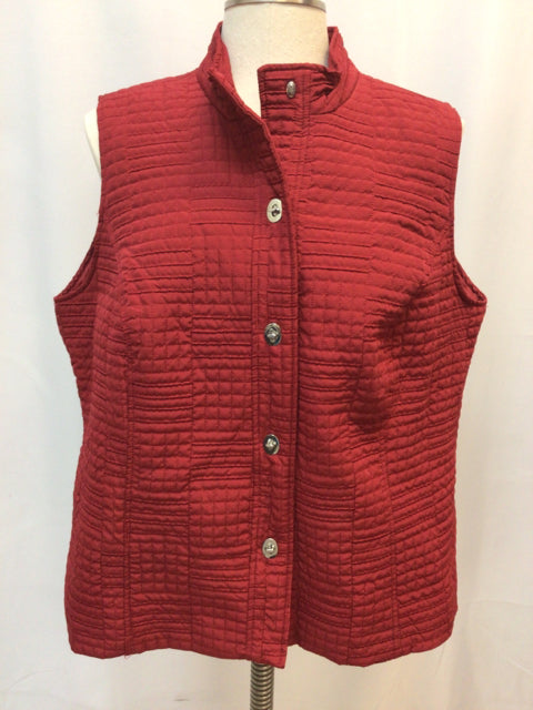 Dressbarn Size 18/20 Red Print Vest