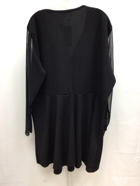 Size 24 boohoo Black Long Sleeve Dress