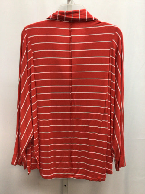 We the Free Size Medium Red/White Long Sleeve Top