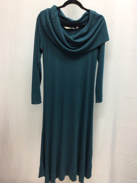 Size XS Soft Surroundings Teal Long Sleeve Dress