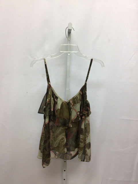 Mystree Size Large Army Green Sleeveless Top