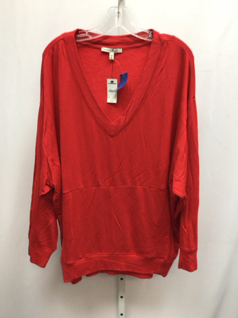 Express Size Large Red Long Sleeve Top