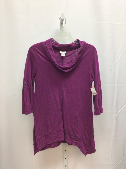 Soft Surroundings Size Medium Purple 3/4 Sleeve Tunic