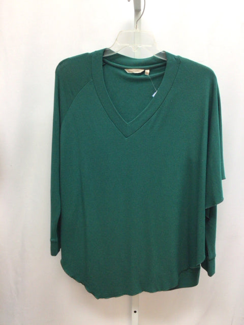 Soft Surroundings Size PL Forest Green Long Sleeve Top