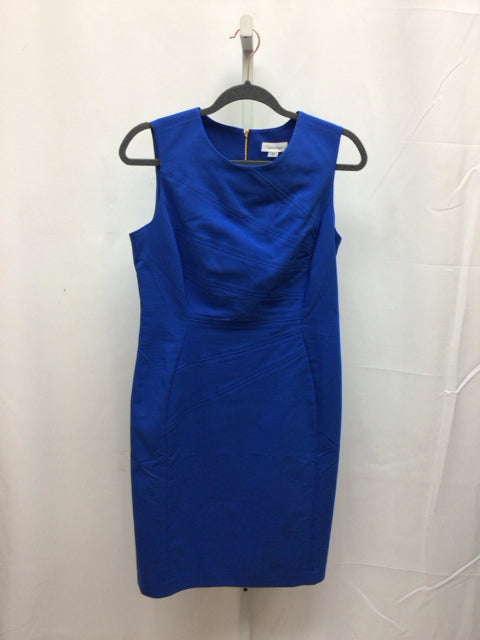 Size 8 Calvin Klein Royal Blue Sleeveless Dress