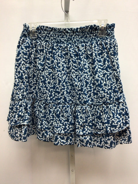 Size Small JCrew White/Teal Skirt
