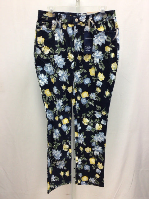 Charter Club Size 12 Navy Floral Pants