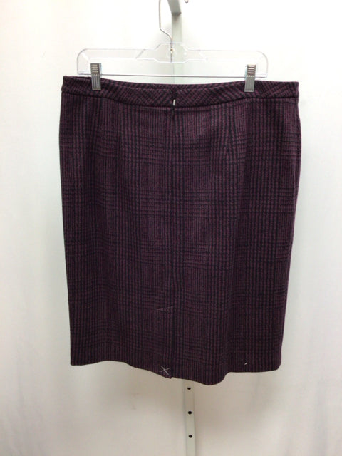 Size 14 Talbots Burgandy/Black Skirt