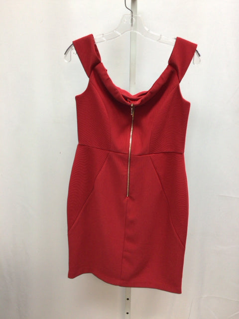 Size 10 adrianna papell Red Short Sleeve Dress
