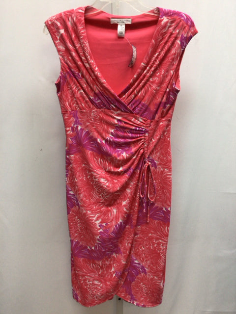 Size 4P London Times Pink/Purple Short Sleeve Dress