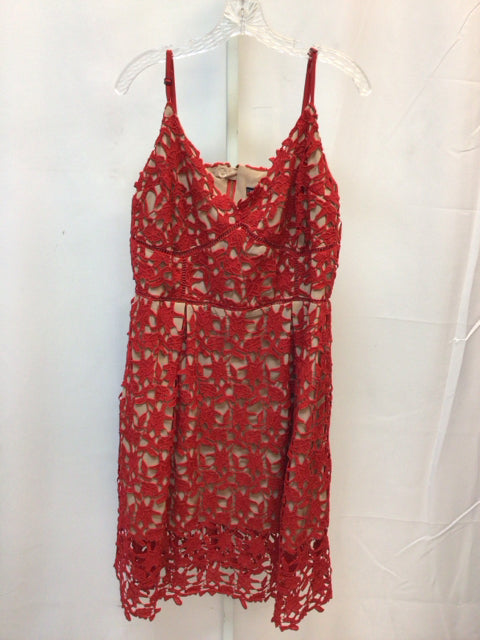 Size 20 City Chic Red/Tan Sleeveless Dress