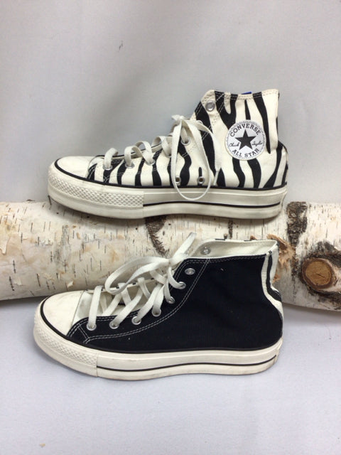 Converse Size 9.5 Zebra Print Sneakers