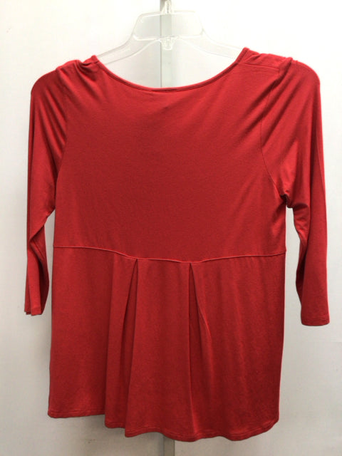 jjill Size SP Red 3/4 Sleeve Top