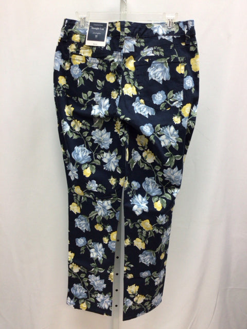 Charter Club Size 12 Navy Floral Pants