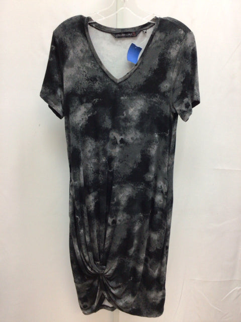 Size XS Colleen Lopez Black/Gray Short Sleeve Dress