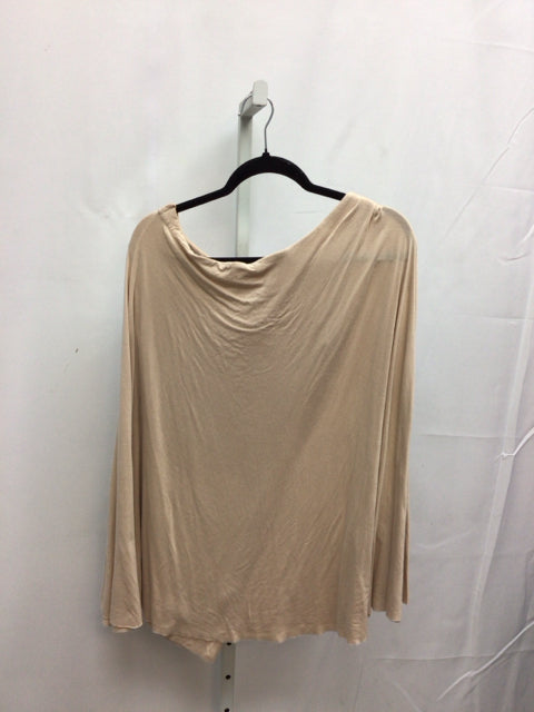 Size One Size Taupe Poncho