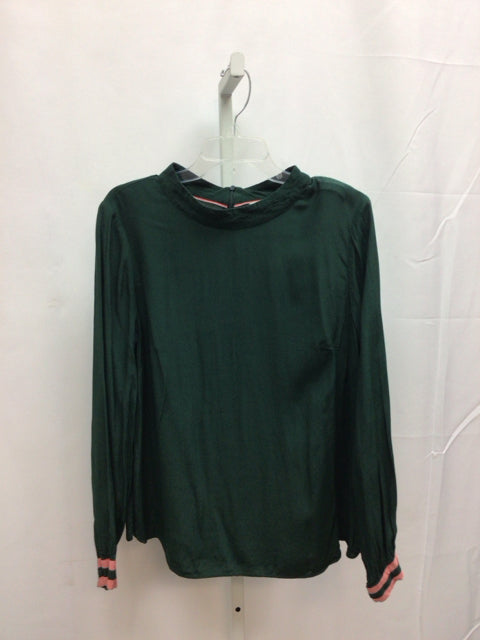 Boden Size 12 Forest Green Long Sleeve Top