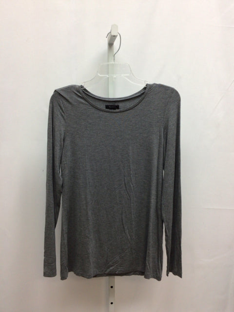 Halogen Size Large Gray Heather Long Sleeve Top