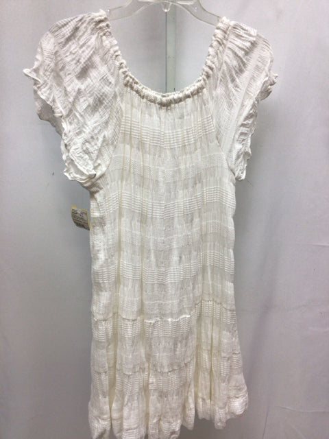 Max Studio Size XL White Short Sleeve Dress