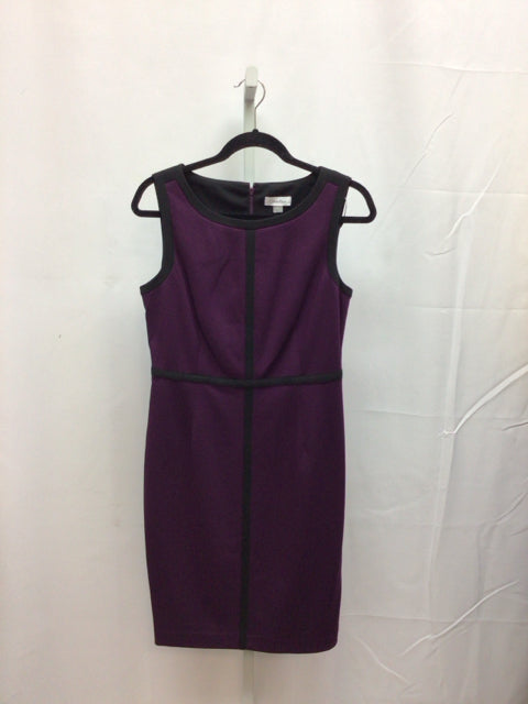 Size 8 Calvin Klein Purple/Black\ Sleeveless Dress