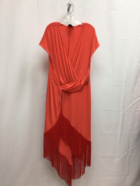 Size 14 Asos coral Short Sleeve Dress