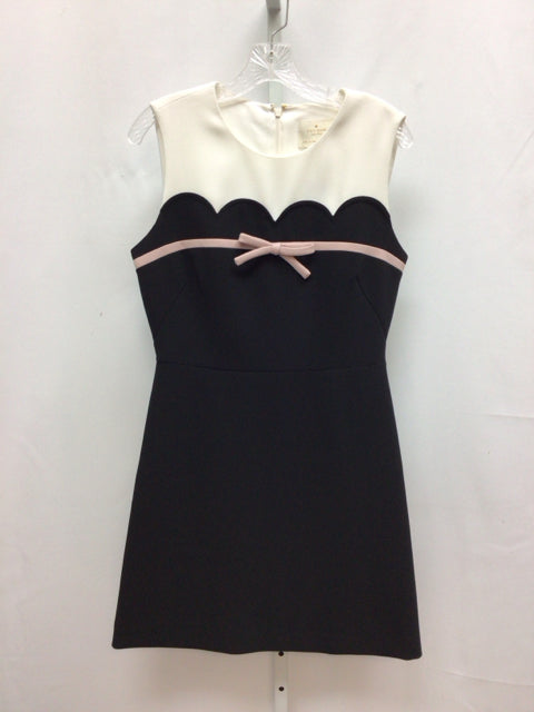Size 8 Kate Spade White/Black Designer Dress